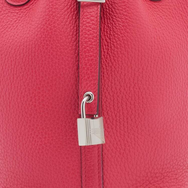 Pre Owned Hermès Rose Extreme Togo Leather Picotin Lock 18 Bag