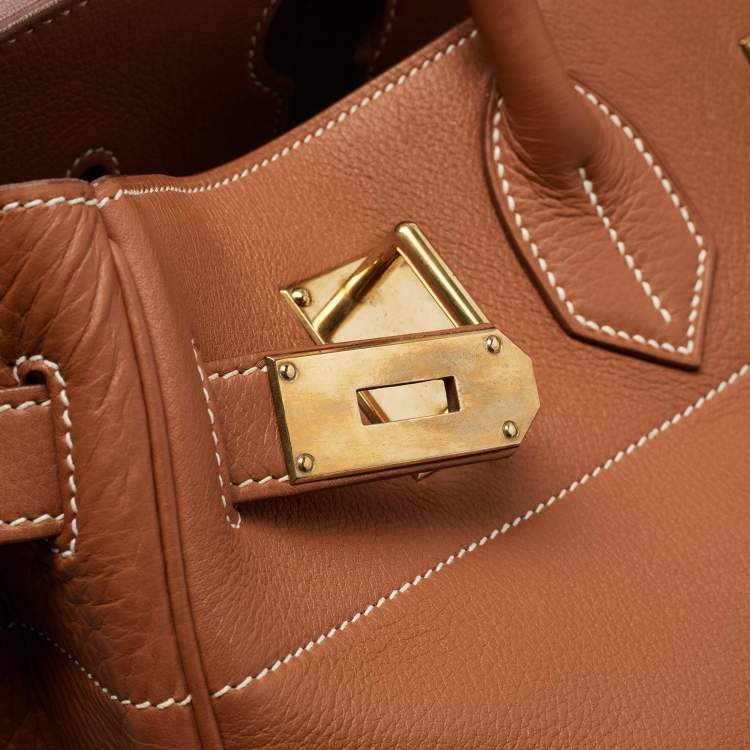 Pre Owned Hermes Etrusque Togo Leather Gold Finish Birkin HAC 45 Bag