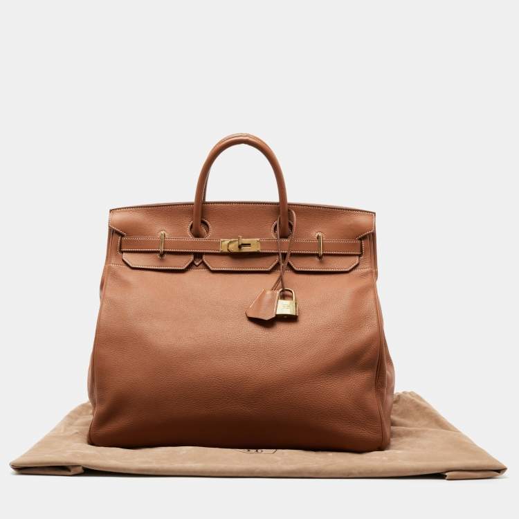 Pre Owned Hermes Etrusque Togo Leather Gold Finish Birkin HAC 45 Bag