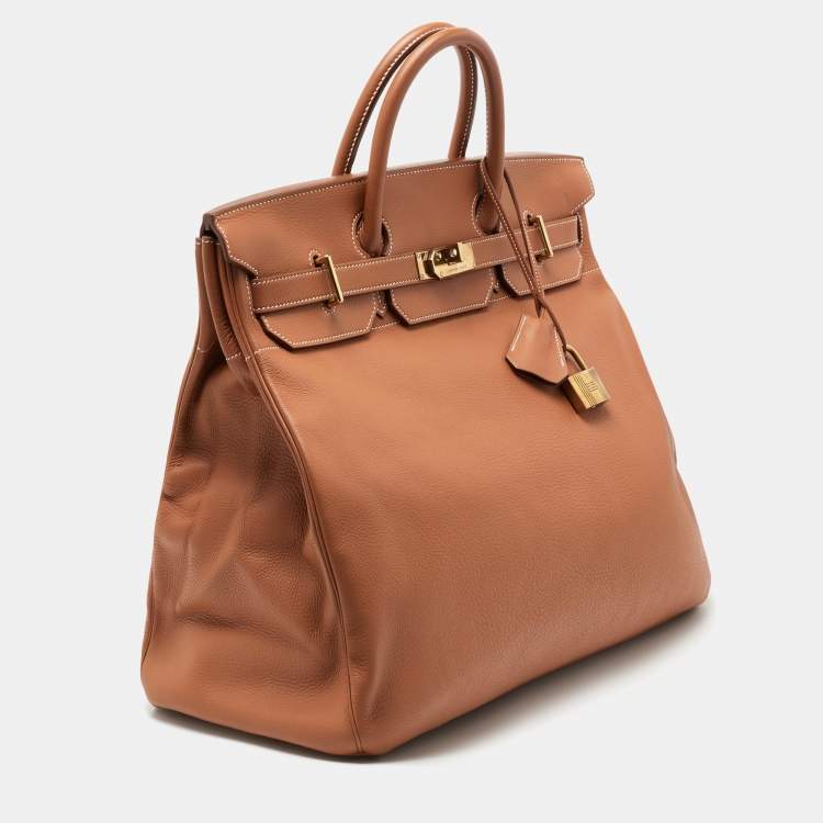 Pre Owned Hermes Etrusque Togo Leather Gold Finish Birkin HAC 45 Bag