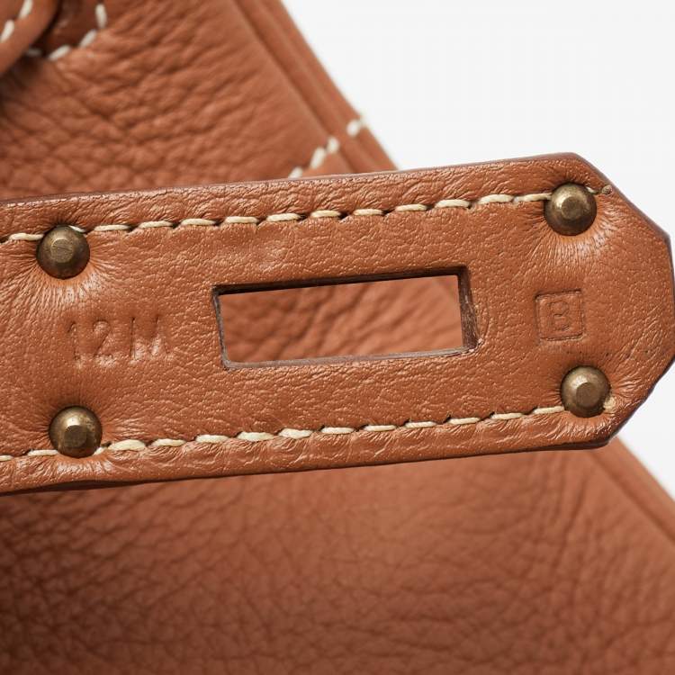 Pre Owned Hermes Etrusque Togo Leather Gold Finish Birkin HAC 45 Bag