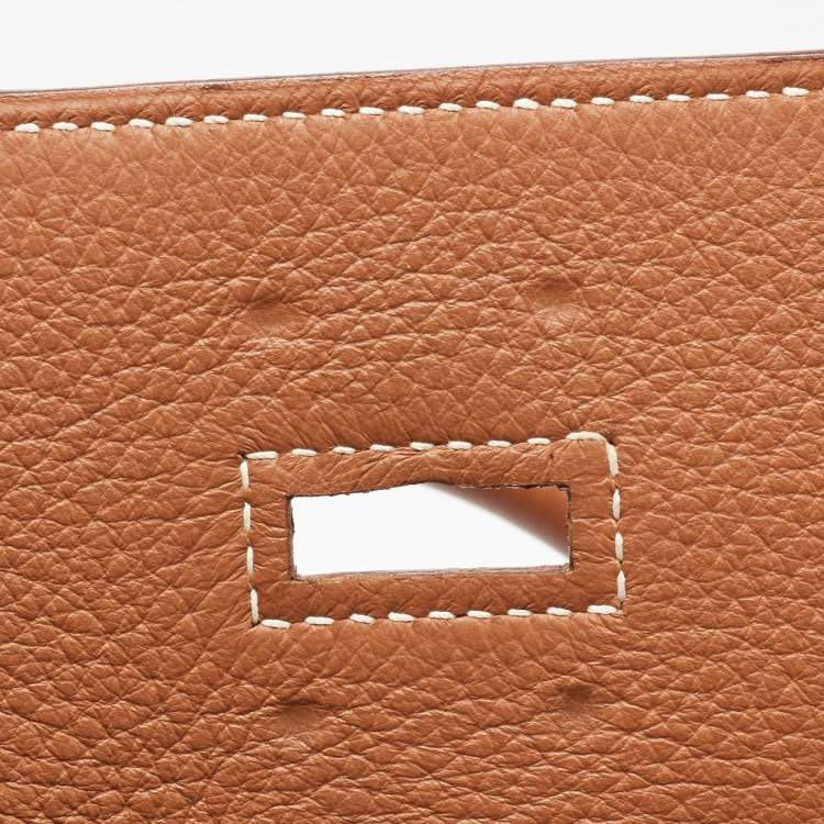 Pre Owned Hermes Etrusque Togo Leather Gold Finish Birkin HAC 45 Bag