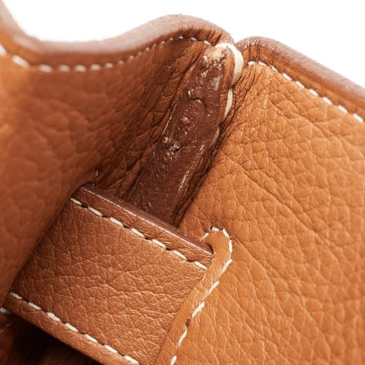 Pre Owned Hermes Etrusque Togo Leather Gold Finish Birkin HAC 45 Bag