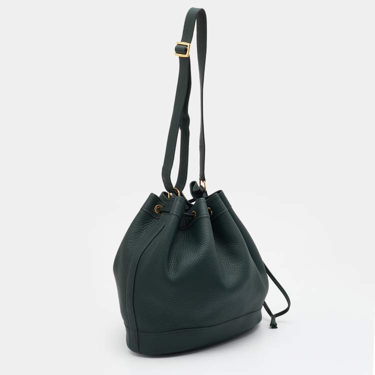 Pre Owned Hermes Vert Fonce Togo Leather Market Bag 