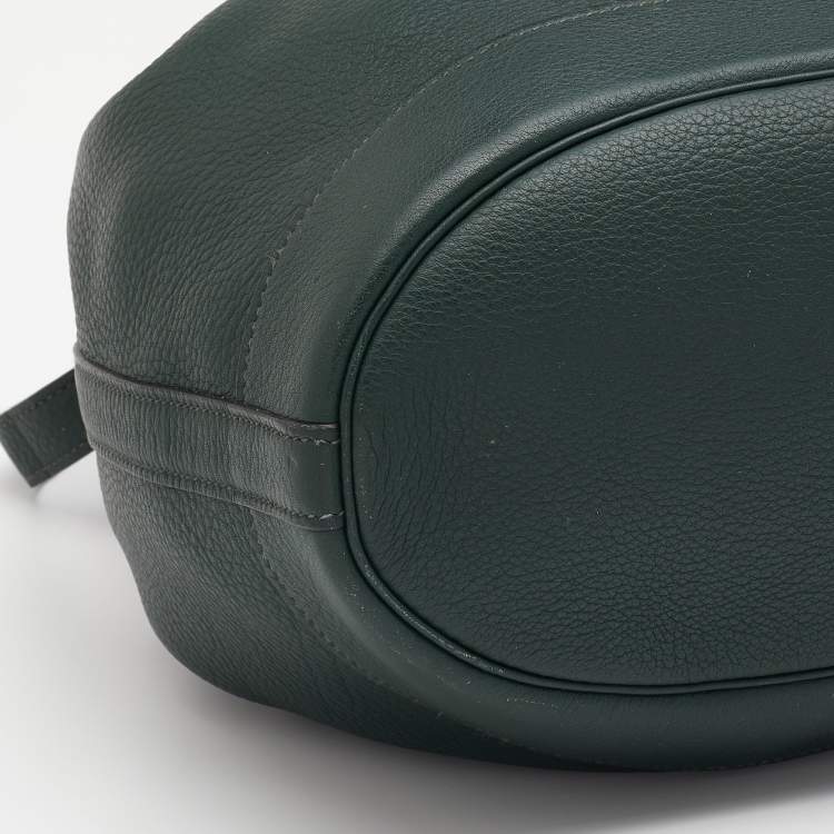 Pre Owned Hermes Vert Fonce Togo Leather Market Bag 