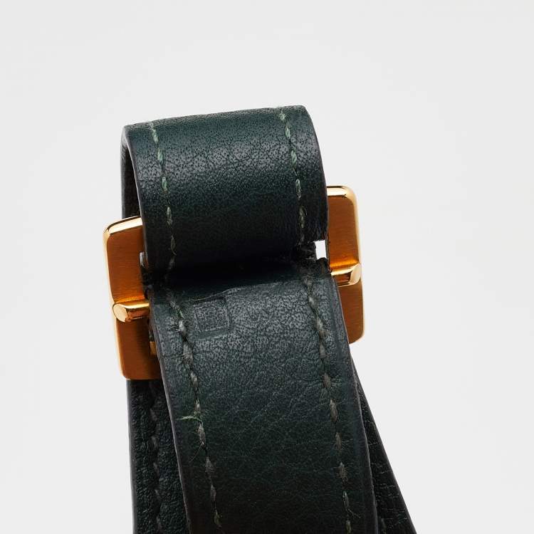 Pre Owned Hermes Vert Fonce Togo Leather Market Bag 
