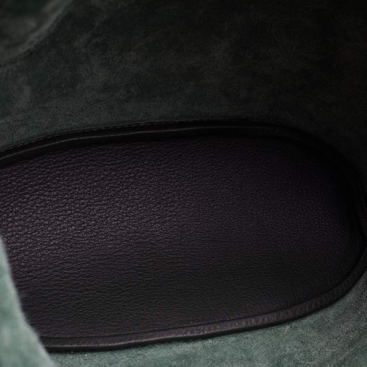 Pre Owned Hermes Vert Fonce Togo Leather Market Bag 