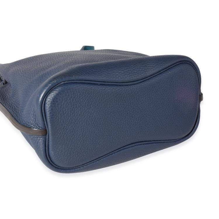 Pre Owned Hermes Verso Bleu De Presse & Bleu Paon Togo So Kelly 22 PHW