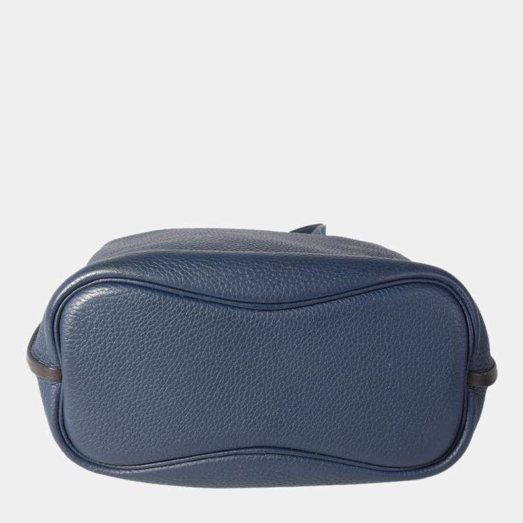 Pre Owned Hermes Verso Bleu De Presse & Bleu Paon Togo So Kelly 22 PHW
