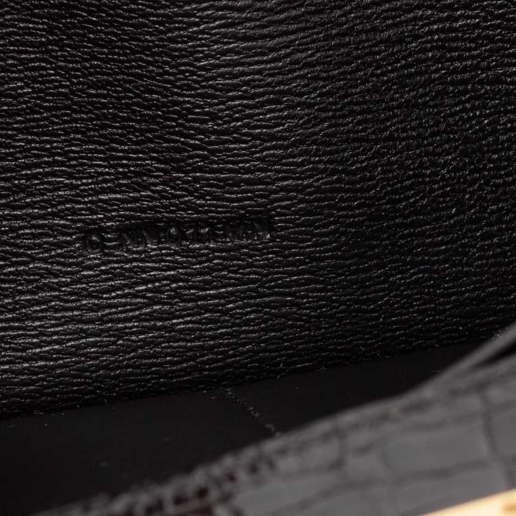 Pre Owned Hermes Black Alligator Mississippiensis Kelly Classic Long Wallet