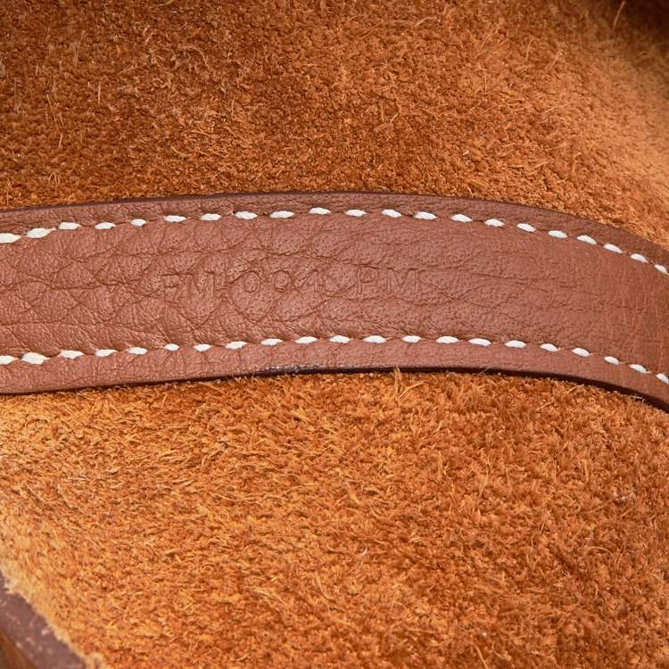 Pre Owned Hermes Gold Clemence Leather Picotin Lock 22 Bag