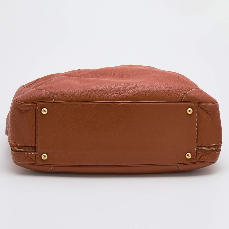 Pre Owned Hermes Fauve Taurillon Clemence Leather Victoria II 50 Bag 