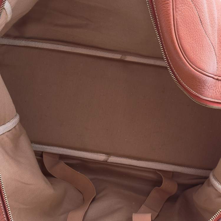 Pre Owned Hermes Fauve Taurillon Clemence Leather Victoria II 50 Bag 
