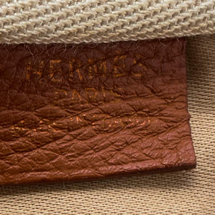 Pre Owned Hermes Fauve Taurillon Clemence Leather Victoria II 50 Bag 