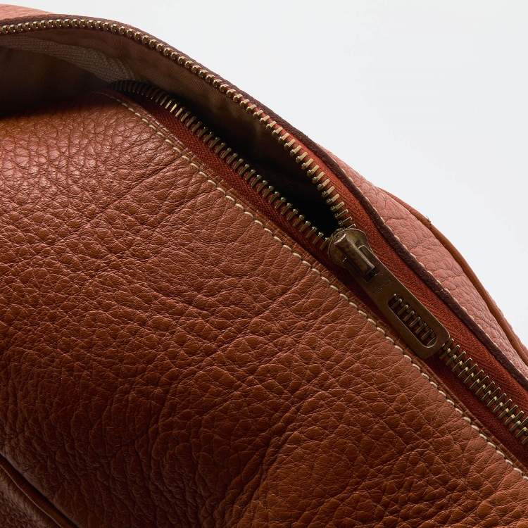 Pre Owned Hermes Fauve Taurillon Clemence Leather Victoria II 50 Bag 