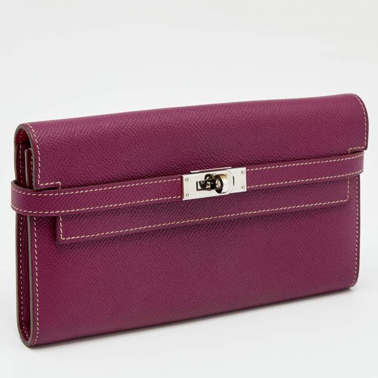 Pre Owned Hermès Tosca Epsom Leather Kelly Classic Wallet