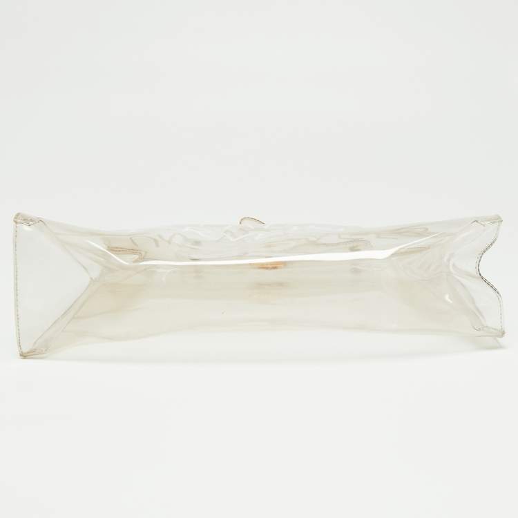 Pre Owned Hermes Transparent Vinyl Souvenir De L'Exposition Kelly 40 Bag