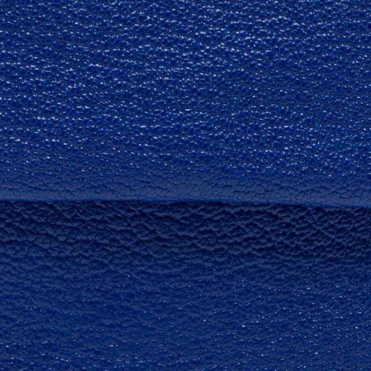 Pre Owned Hermes Bleu Electrique Chevre Mysore Leather Bastia Coin Purse
