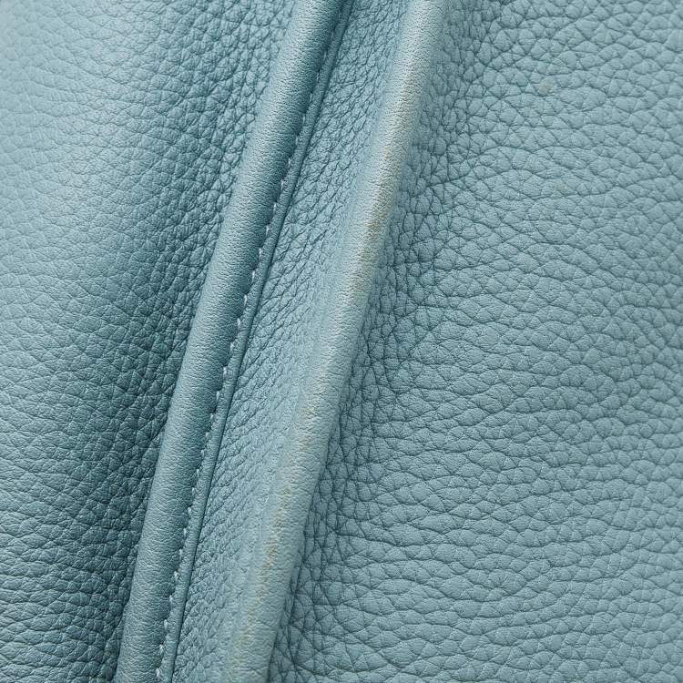 Pre Owned Hermes Ciel Togo Leather Evelyne III PM Bag