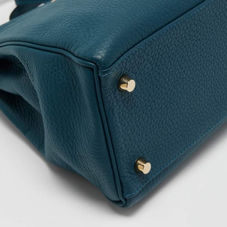 Pre Owned Hermes Colvert Taurillon Clemence Leather Gold Finish Kelly Retourne 28 Bag