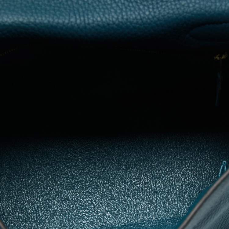 Pre Owned Hermes Colvert Taurillon Clemence Leather Gold Finish Kelly Retourne 28 Bag