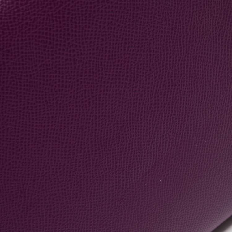 Pre Owned Hermes Anemone Epsom Leather Palladium Finish Kelly Sellier 25 Bag