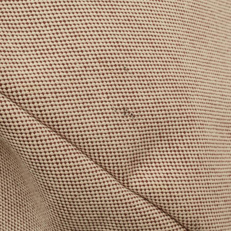 Pre Owned Hermes Natural/Havane Toile and Leather 2-in-1 Herbag Backpack