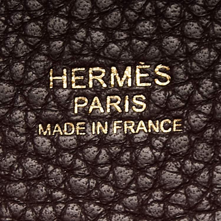 Pre Owned Hermes Prune/Orange Poppy Taurillon Clemence Leather Picotin Lock 22 Bag
