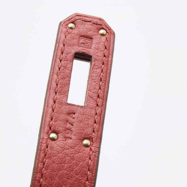 Pre Owned Hermes Sienne Taurillon Clemence Leather Palladium Finish Birkin 40 Bag