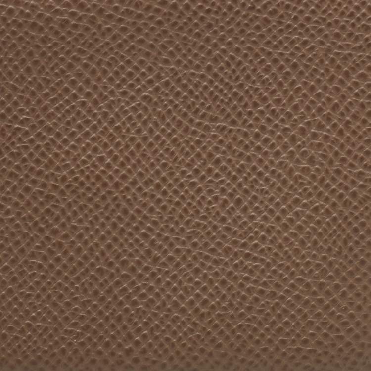 Pre Owned Hermes Etain Epsom Leather Calvi Card Holder 