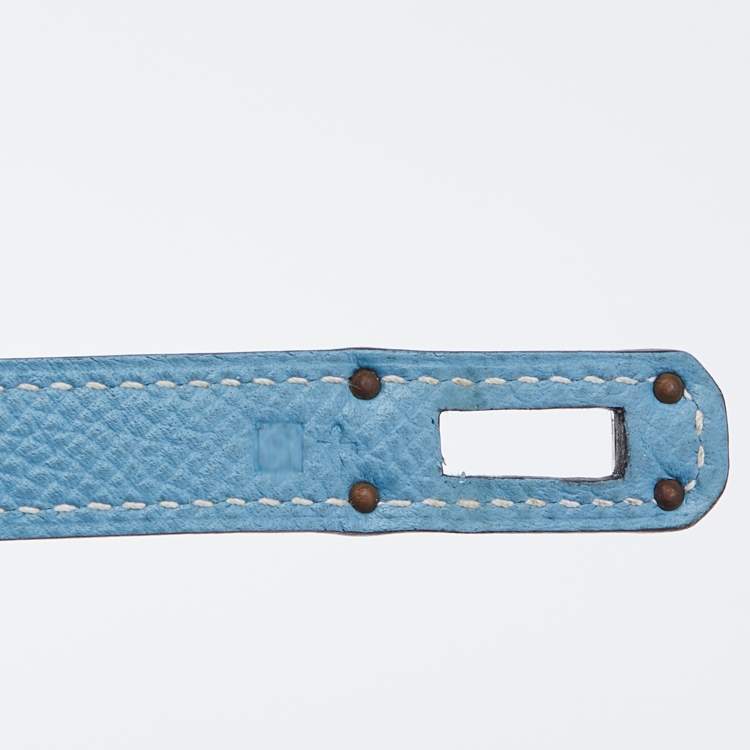 Pre Owned Hermes Blue Jean Epsom Leather Kelly Classic Wallet