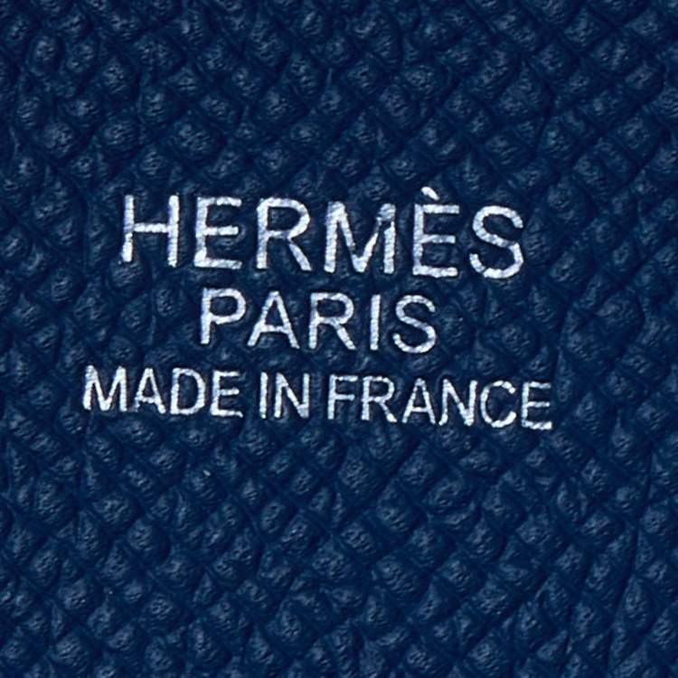 Pre Owned Hermes Bleu Brighton/Capucine/Bleu Saphir Epsom Leather Picotin Lock Tressage MM Bag