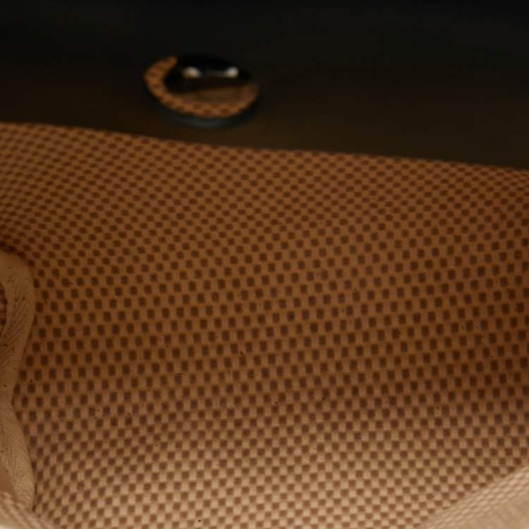 Pre Owned Hermes Black/Beige Canvas and Leather Herbag TPM Bag