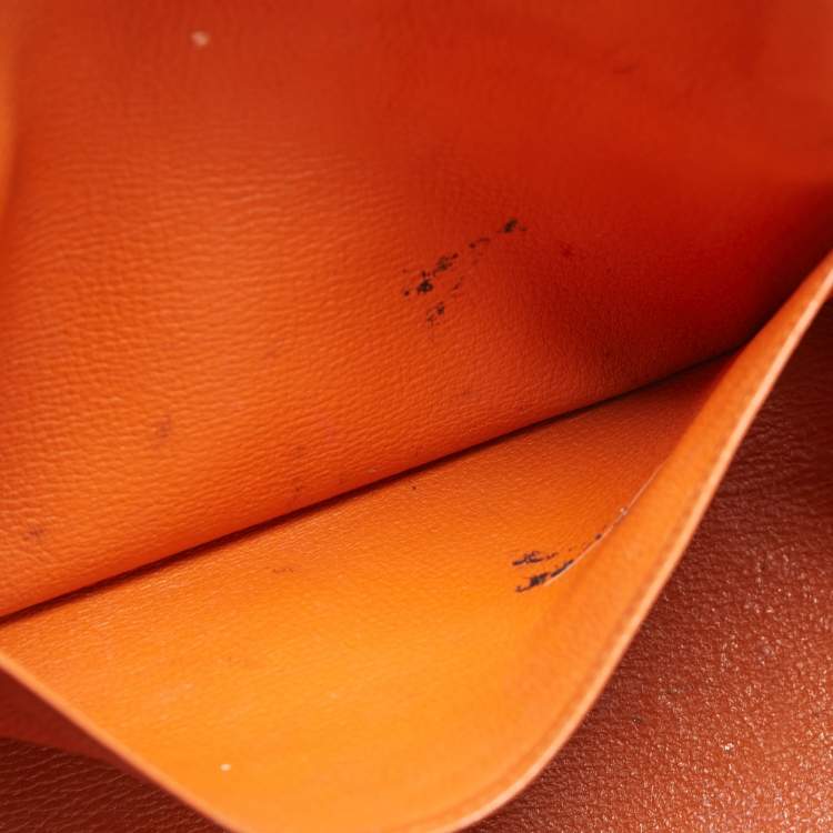 مملوكة مسبقًا Hermès Orange Togo Leather Palladium Finish Birkin 35 Bag