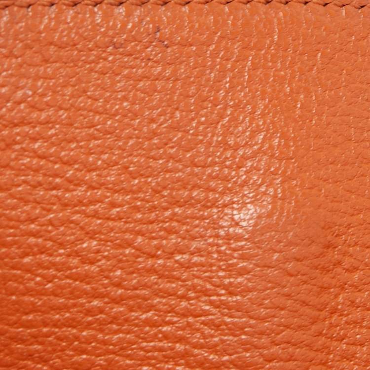 مملوكة مسبقًا Hermès Orange Togo Leather Palladium Finish Birkin 35 Bag