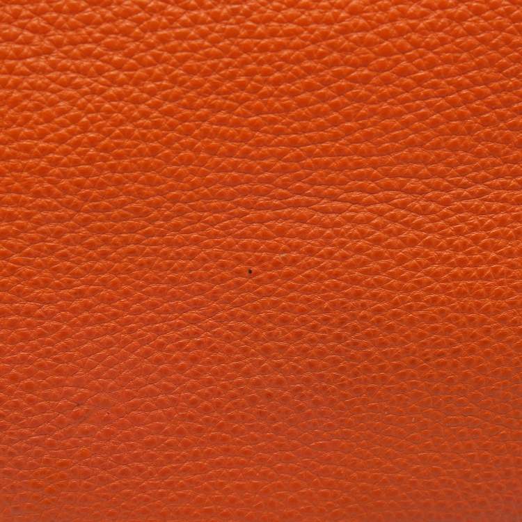مملوكة مسبقًا Hermès Orange Togo Leather Palladium Finish Birkin 35 Bag