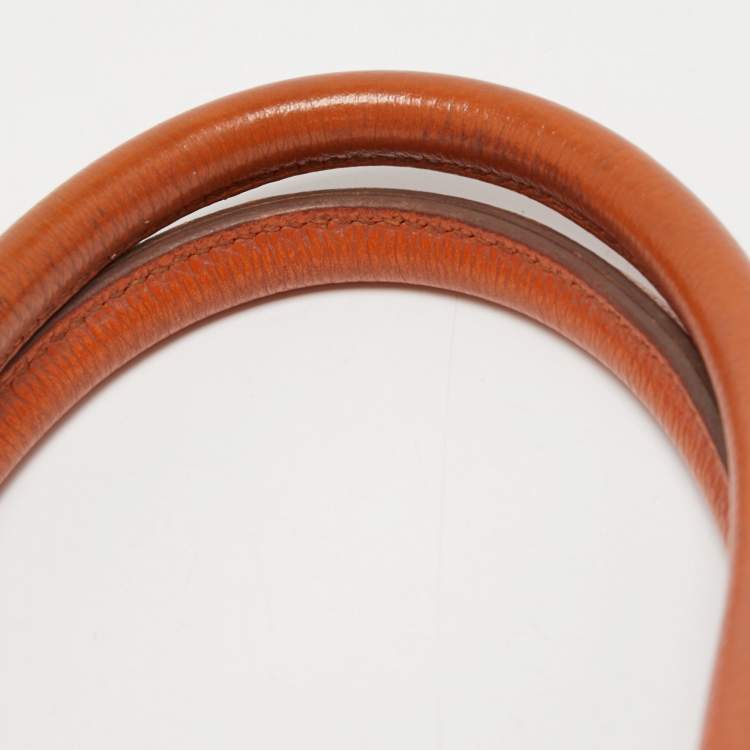 مملوكة مسبقًا Hermès Orange Togo Leather Palladium Finish Birkin 35 Bag
