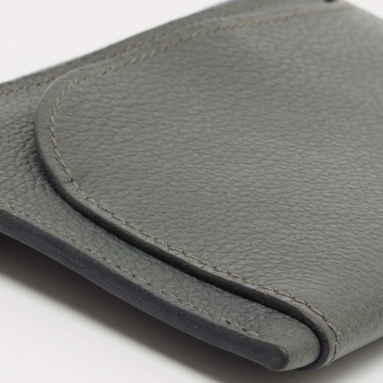 Pre Owned Hermes Bleu Orage Evercolor "Strap" Card Holder 