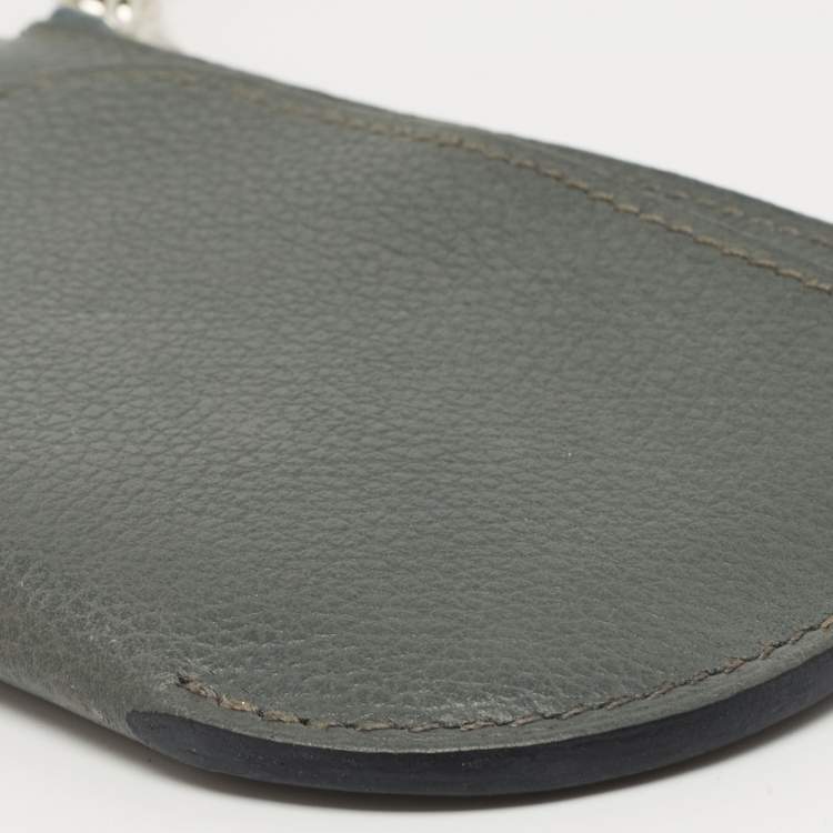 Pre Owned Hermes Bleu Orage Evercolor "Strap" Card Holder 