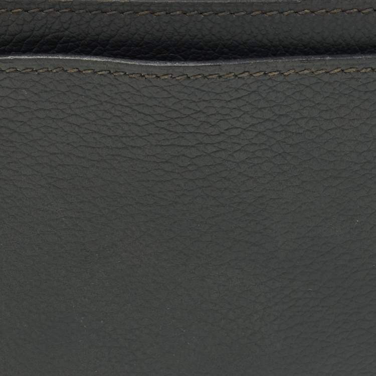 Pre Owned Hermes Bleu Orage Evercolor "Strap" Card Holder 