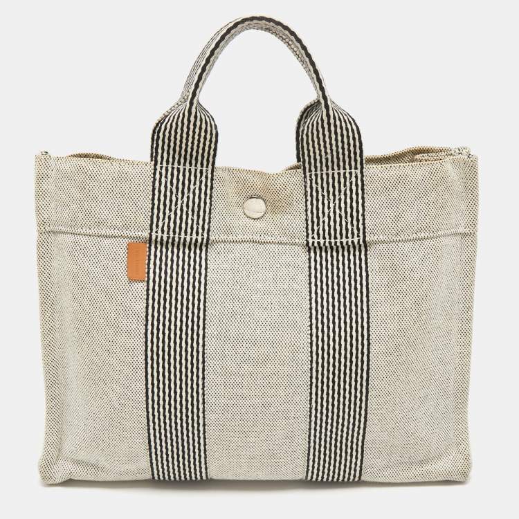 Pre Owned Hermes Grey Canvas Fourre Tout PM Bag