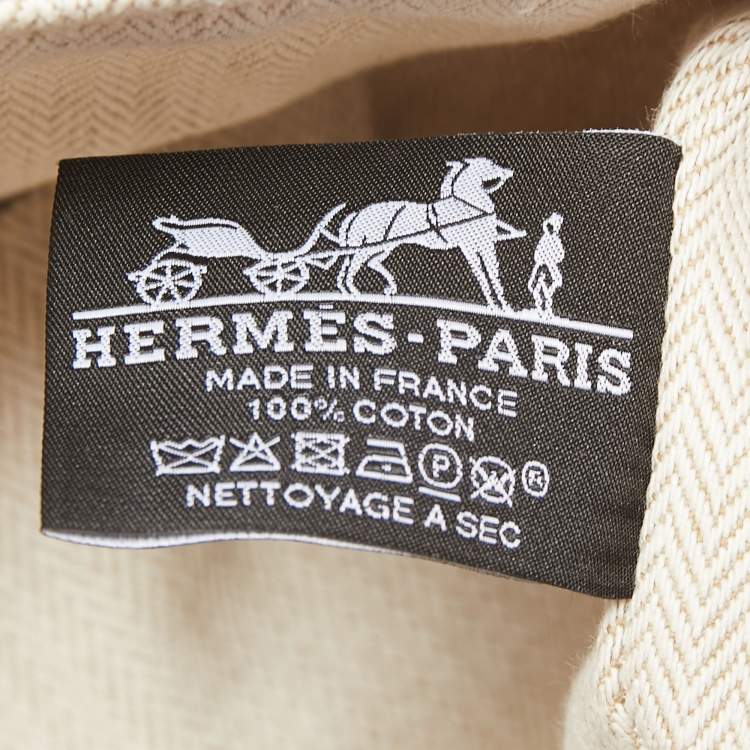 Pre Owned Hermes Orange Canvas Large Bride-a-Brac Bag