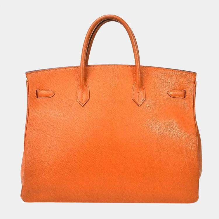مملوكة مسبقًا Hermes Potiron Chevre Mizol Birkin 40 Ladies Handbag 