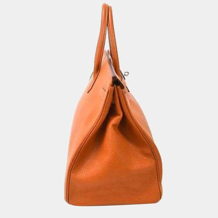 مملوكة مسبقًا Hermes Potiron Chevre Mizol Birkin 40 Ladies Handbag 