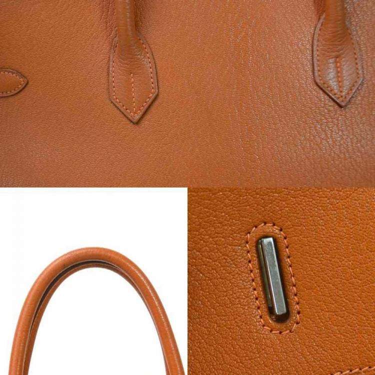 مملوكة مسبقًا Hermes Potiron Chevre Mizol Birkin 40 Ladies Handbag 