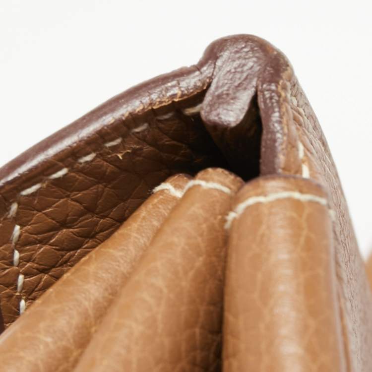 Pre Owned Hermes Gold Togo Leather Gold Finish Birkin 35 Bag