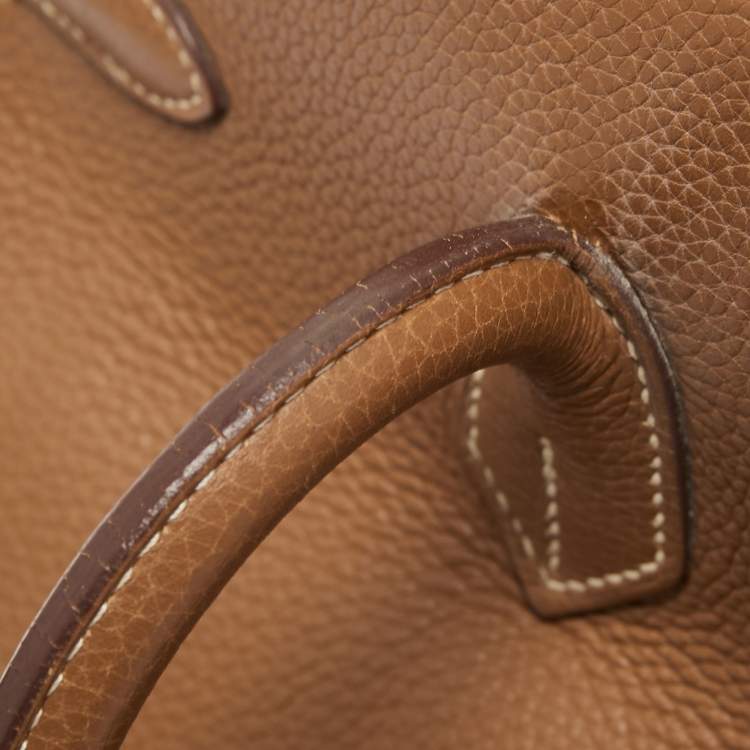 Pre Owned Hermes Gold Togo Leather Gold Finish Birkin 35 Bag