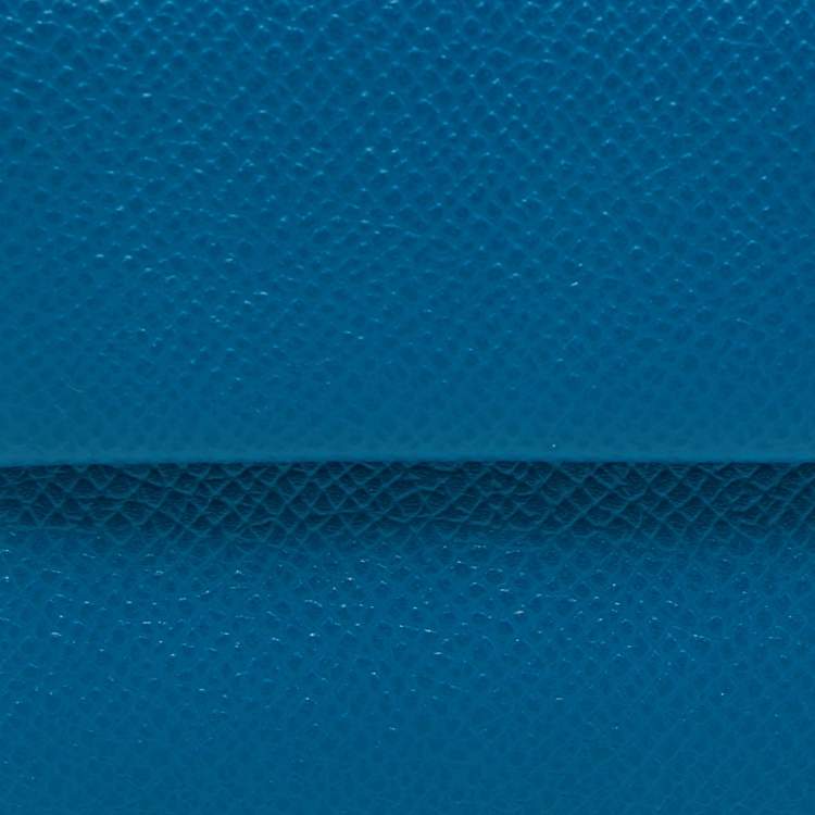 مملوكة مسبقًا Hermes Bleu De Galice/Bleu Agathe Epsom Leather Bastia Coin Purse