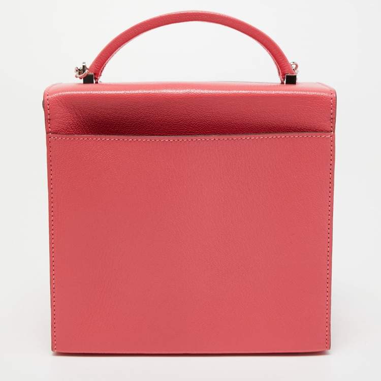 Pre Owned Hermes Rose Lipstick Chevre Mysore Leather Cinhetic Boxy Bag