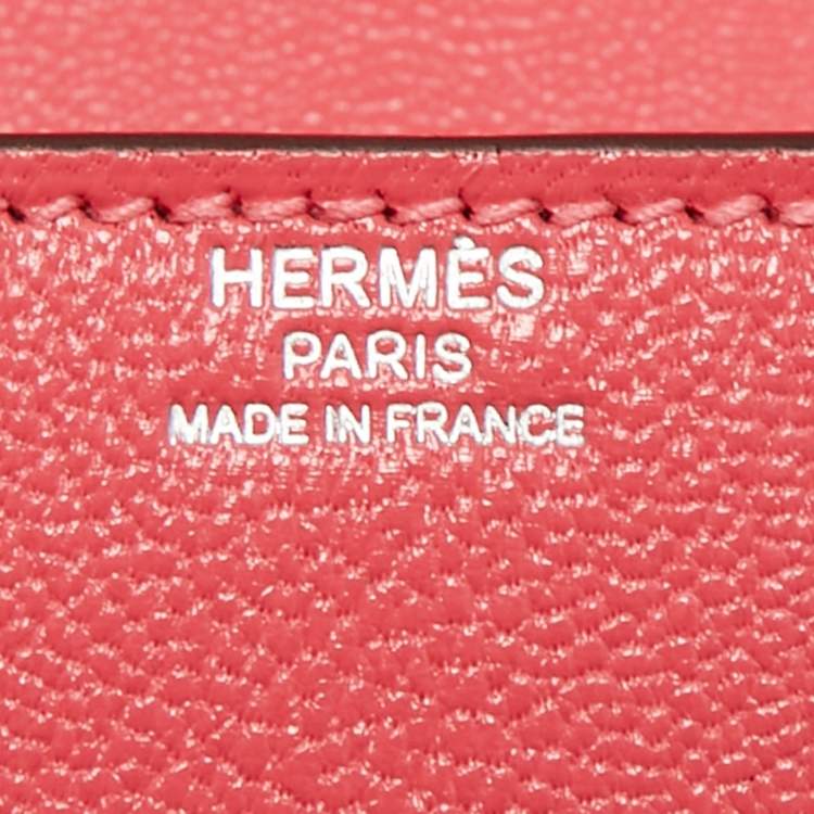 Pre Owned Hermes Rose Lipstick Chevre Mysore Leather Cinhetic Boxy Bag